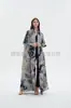 Gabardina de Estilo Otoño-Invierno para Mujer, Cárdigan Estampado Plegado Issey Miyake, Gabardina Larga, Gabardina tipo capa