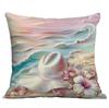 Funda de almohada de playa colorida, hermosa y romántica, de Amazon transfronterizo, funda de almohada periférica con diseño de vida marina