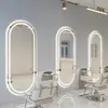 Estación de espejo para salón de peluquería, moderna, adelgazante, embellecedora, pantalla táctil LED de pared, especializada para salones de peluquería