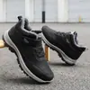 Botas de nieve de caña alta para invierno para personas de mediana edad y mayores, con cierre de velcro, no necesitan atar cordones, forradas de felpa, engrosadas, cálidas, talla grande