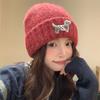 Gorro de punto para cachorro para niños, otoño e invierno 2024, nuevo estilo, gorro de lana con cabeza grande y pequeña.