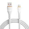 Cabo de Dados de Silicone Padrão Espiral X12 65W Adequado para Carregamento de iPhone 15/16 Tc Celular Android Huawei