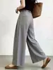 Pantalones de traje de pierna ancha adelgazantes de lujo ligero para mujer, nuevos pantalones rectos versátiles de cintura alta para figuras petite, otoño 2026