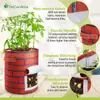 ¡Alta demanda en stock!: Bolsas para plantar patatas, tela no tejida, diseño de ladrillo, bolsas para plántulas de frutas y verduras de jardinería, cubos de plantación para crecimiento de plantas