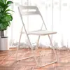 Silla plegable, estilo simple nórdico, silla de ocio para el hogar con respaldo, silla de espera para restaurante, silla de plástico para entrenamiento de alquiler para exposiciones