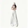 Jeans de Pierna Ancha de Tencel para Mujer 2026 Nuevo Verano Delgados Modernos Sueltos Estilo Hong Kong Versátiles de Moda Pantalones Rectos
