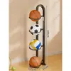 Rack de Armazenamento para Basquete Doméstico Interno Simples de Chão Dobrável Rack de Armazenamento para Futebol Vôlei Rack de Armazenamento para Bolas Infantis