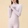 Camisa de Base de Algodão Puro Escovado de Peça Única para Estudantes de Inverno com Gola Alta Pequena Cor Pura Casaco de Outono Leve e Respirável Roupa Térmica de Gola Alta para Mulheres