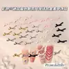 Ventas Directas de Fábrica Joyería de Aleación Estéreo Japonesa y Coreana para Uñas Arte de Uñas Mini Corazón Lazo Flotante Accesorios de Uñas con Lazo