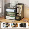 Prateleira de Armazenamento para Classificação de Assuntos Porta-livros de Mesa Estante em Camadas Porta-arquivos de Mesa para Estudante Prateleira de Armazenamento de Livros Uso Doméstico
