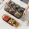 Prato de frutas dividido Nórdico luxo leve sala de estar prato de frutas secas sobremesa petisco travessa petisco doce ktv prato de armazenamento