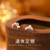 Pendientes Versátiles Sencillos y Elegantes para Mujer Plata S999 con Diamantes Diseño de Nicho Clavos para Cartílago del Oído Rosca Venta al por Mayor C01918