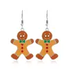 Pendientes de Navidad Transfronterizos Europeos y Americanos Venta Caliente en Amazon Nuevo Aleación Goteo de Aceite Árbol de Navidad Muñeco de Nieve Pendientes de Navidad