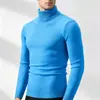 Otoño/Invierno 2026 Comercio Transfronterizo Exportación Men's Suéter de Cuello Alto para Hombre Moda Europea y Americana Color Sólido Pulóver Capa Base Ropa de Punto Suéter