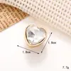 Nuevos y creativos accesorios de aleación de zinc con forma de gema de amor, moda versátil, multiestilo, para zapatos con agujeros, accesorios de flor
