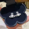 Pendientes Saturno con Perla y Circonita Microincrustada con Agujas de Plata 925, Pendientes Delicados y Compactos con un Diseño Simple y Elegante, Lujo Ligero y Accesorios Versátiles para Orejas