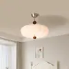 Lâmpada de Teto para Quarto Estilo Medieval Creme Padrão Japonês Tendência Nacional de Alto Padrão Designer Lâmpada LED para Estudo Quarto Principal Simples