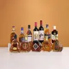 Decoraciones de Botellas de Licor Vacías, Atrezo Creativo de Botellas de Vino Tinto para Fotos, Artículos de Exhibición de Lujo Ligero para Vinotecas