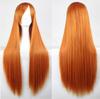Peruca colorida para cosplay de anime, comércio exterior, 80cm, multiuso, cabelo liso longo, peruca média, franja lateral longa, cabelo falso para performance de cosplay