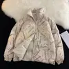 Jaqueta Quente de Algodão Reversível com Gola Alta para Homens, Design de Marca Tendência Outono/Inverno, Casaco Espesso Estiloso Único para Casais