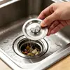 Tapa de drenaje redonda de acero inoxidable para fregadero de cocina, tapa selladora antiolor, antiatascos y antiinsectos para desagüe de lavabo