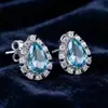 Pendientes Colgantes de Plata S925 con Circonita en Forma de Gota, Estilo Europeo y Americano de Lujo Ligero para Mujer, Modernos y Únicos, Versátiles para el Uso Diario, Joyería para Orejas con Diamantes Completos