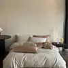 Novo conjunto de cama de luxo e alta qualidade, espesso, 100% algodão acetinado, com quatro peças: lençol de cima, lençol com elástico e fronhas
