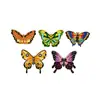 Broche de Mariposa con Forma de Dibujo Animado Transfronterizo, Adorno Metálico, Patrón Colorido, Insecto Lindo, Insignia para Ropa, Accesorios
