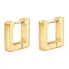 Pendientes Pequeños de Acero Inoxidable en Forma de U, Anillos de Herradura, Pendientes de Botón Geométricos de Moda Minimalista, Más Vendidos Transfronterizos Europeos y Americanos