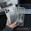 Funda de Teléfono Adecuada para Apple 16, Redmi K90 con Polvo de Brillo Electroplateado Degradado, Arena Movediza y Oso Tridimensional, con Agujeros Precisos, Protección Ocular, Cubierta Suave