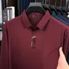 Camisa polo sin costuras de manga larga transfronteriza nueva, colección otoño 2026, camiseta de manga larga casual de negocios para hombre con cuello camisero