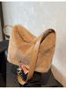 Bolso de Hombro Peludo de Moda Transfronterizo Moda Otoño e Invierno 2026 Bolso Cubo de Peluche para Viajar Bolso Cruzado Versátil de Moda