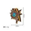 Broche de Medalha Fita de São Jorge Russo Acessórios DIY Broche Insígnia de Bandeira Esmaltada Dia da Vitória Soviética