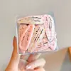 Mini Pinzas para el Cabello de Colores Dulces para Niños, Pinzas para el Cabello de Bebé para Flequillos, Pinzas Búfer Laterales Antideslizantes con Forma de Gota de Agua