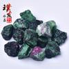 Piedra cruda roja y verde de grano grande, piedra cruda de cristal, piedra desnuda, espécimen mineral, piedra de aromaterapia, fabricantes de piedras de expansión al por mayor