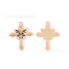 Colgante de aleación para accesorios de joyería esmaltada personalizados con forma de Cruz de Mariposa, cadena para teléfono, llavero, hecho a mano