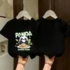 2026 Nova Roupa Infantil Roupas de Verão Camiseta de Manga Curta para Menino Fresco Verão Estilo Coreano Bonito Algodão Puro Top de Meia Manga Camiseta da Moda