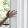 Tela de Cortina de Gasa Fufeng, Transmite la Luz pero No es Transparente, Estilo Francés, para Sala de Estar, Balcón, Dormitorio, Tela de Mosquitero Espesa, Venta al por Mayor
