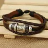 Estilo coreano moda artesanal frisado couro de vaca pulseira masculina e feminina pulseira fábrica baixo preço vendas diretas grande quantidade Congyou