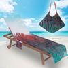 Suministro directo de fábrica funda de microfibra para silla de playa toalla reclinable toalla de playa bolsa impresión digital paisaje funda para reclinable