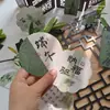 Tarjeta de felicitación para el Festival del Bote del Dragón, Tarjeta decorativa para envoltorio de Zongzi de estilo antiguo en forma de abanico, Tarjeta de bendición para la buena suerte y la salud, Tarjeta de bendición para regalo del Festival del Bote del Dragón