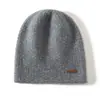 Gorro de cachemira, unisex, de doble capa, tejido grueso para otoño e invierno, que cubre las orejas, gorro tipo beanie, gorro para clima frío, adecuado para ciclismo al aire libre