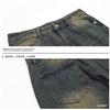 Pantalones vaqueros estilo americano vintage lavados, holgados, drapeados, adelgazantes y de corte alto para hombre y mujer de YPRS