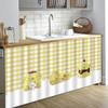 Cortina de protección para gabinetes, tela para cortinas de protección para gabinetes, riel deslizante sin perforaciones para cocina, cortina para gabinetes, a prueba de polvo, artículos diversos, cortina antiestética
