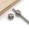 Cuentas antiguas de aleación de plata con agujero grande, pulsera con cuentas, colgante de calavera, búho, tai chi, cuentas sueltas, cuentas DIY, accesorios de joyería