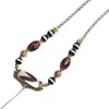 Cordón Colgante Tejido a Mano Se Puede Colgar con Tangka Zakhiram Estilo Étnico Retro Versátil Ajustable Cuerda de Collar para Hombres y Mujeres