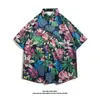 Camisa Hawaiana de Manga Corta Camisa de Manga Corta para Hombre Verano Nuevo Playa Camisa Floral Ropa de Pareja Camisa Holgada