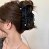 Novo Estilo 2026 Presilha de Cabelo de Rede com Laço Fashion, Grampo de Cabelo Doce para Rabo de Cavalo, Acessório de Cabelo Fresco