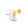 Nuevo Modelo de Henson Acero Inoxidable Puro Incrustado de Circonita Versión Extendida Rosca Interna Tornillo Perno para Cartílago de la Oreja Perno para Labio Joyería para Piercing