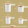 Tapa de Madera Minimalista Moderna para Taza, Bote para Té, Frasco de Almacenamiento con Tapa Sellable, Tamaño y Forma Modificables, Se Puede Añadir un Logo